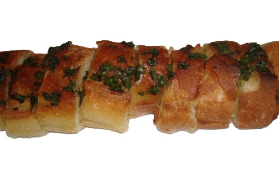 Baguette croustillante apéritive à l&rsquo;ail et au persil