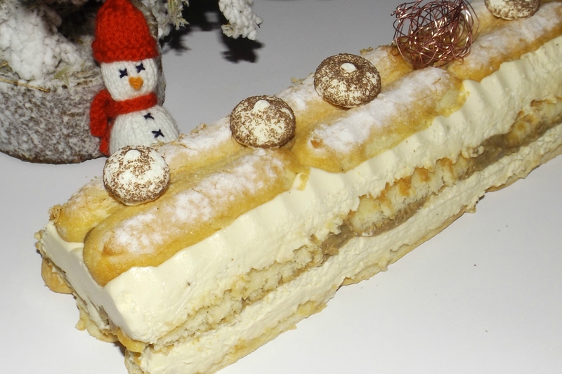 Bûche Tiramisu Café et Fève Tonka (avec ou sans Thermomix)