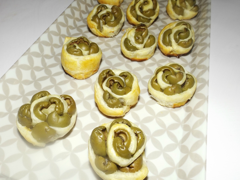 Olives vertes feuilletées