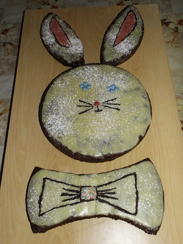 Gâteau Lapin de Pâques au chocolat (en pas à pas)