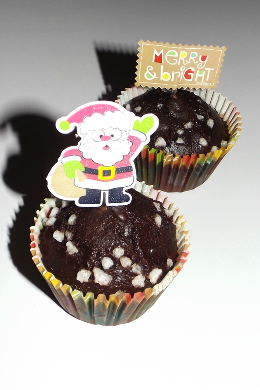 Muffins façon pain d&rsquo;épices (au cacao et aux clémentines)