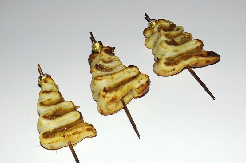 Sapin feuilleté (foie gras et confit d’oignons)