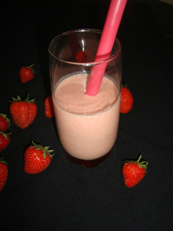 Milk-shake aux fraise (facile et rapide)