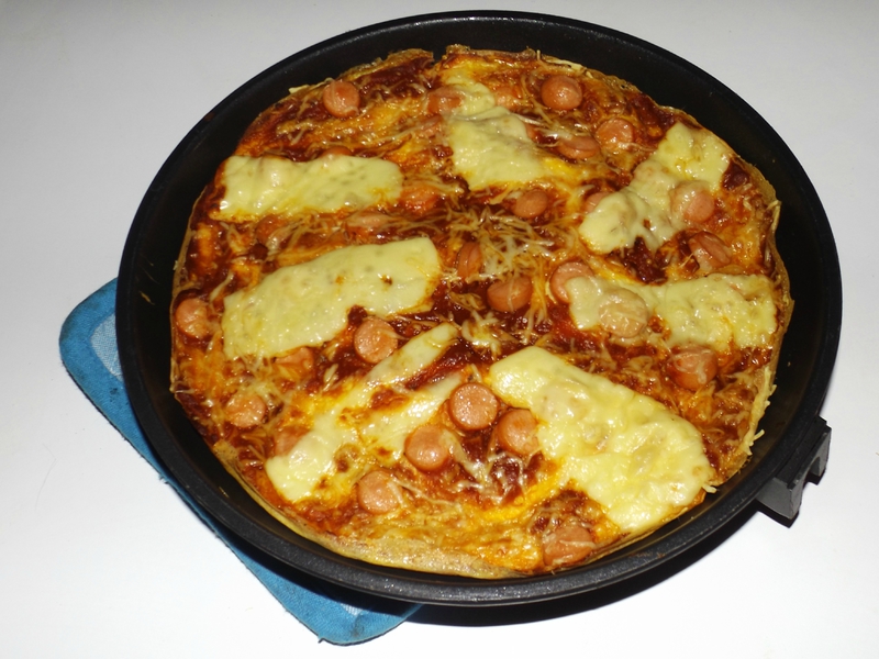 Pizza-omelette aux Knacki (avec ou sans Thermomix)