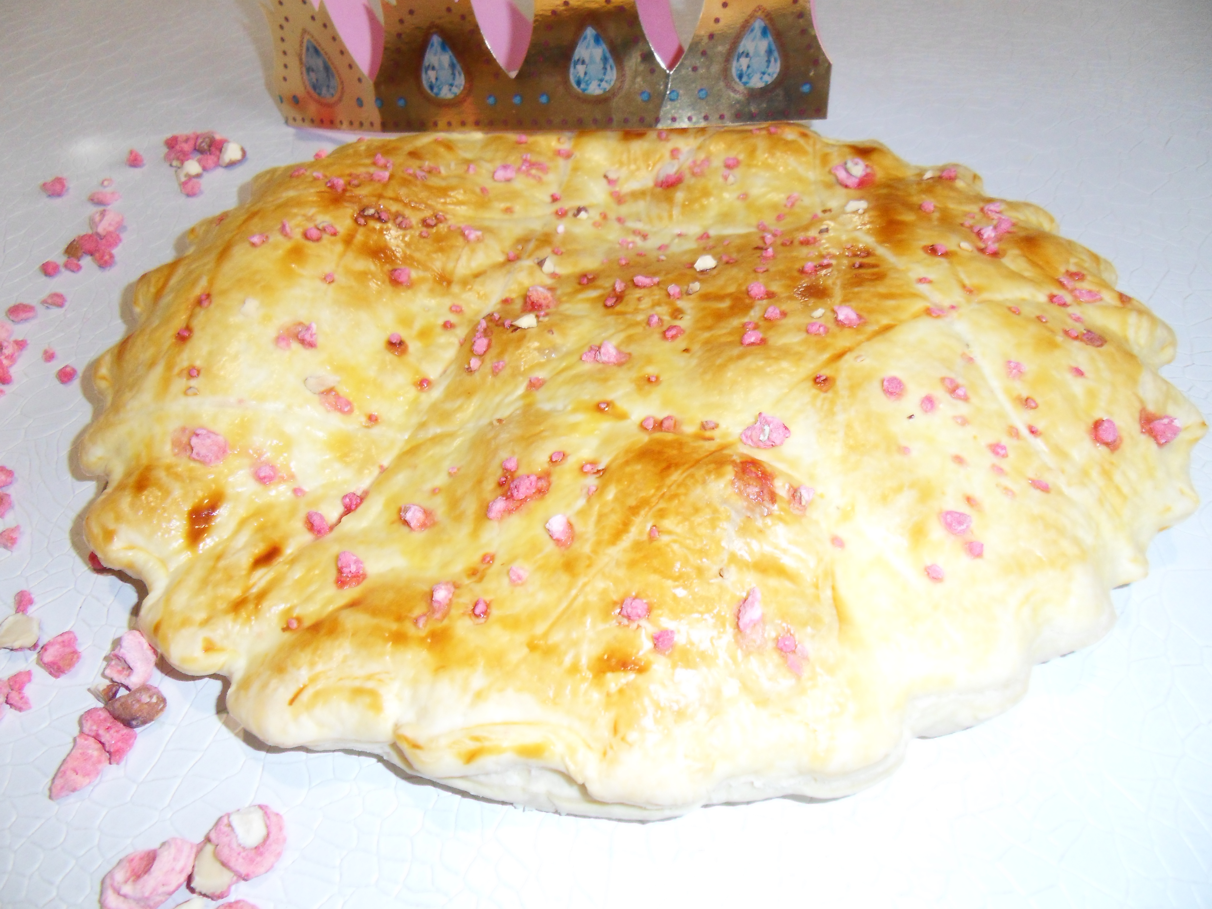 Galette des rois aux pralines roses (avec ou sans Thermomix)