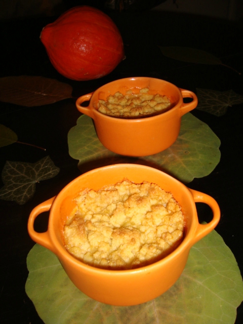 Gratin de courge sucré avec son crumble de noisette