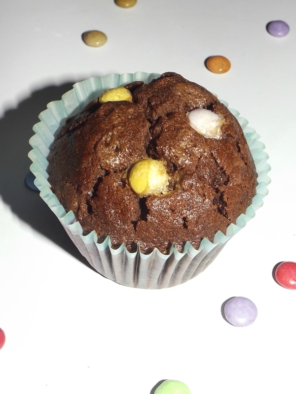 Muffins au chocolat et aux smarties