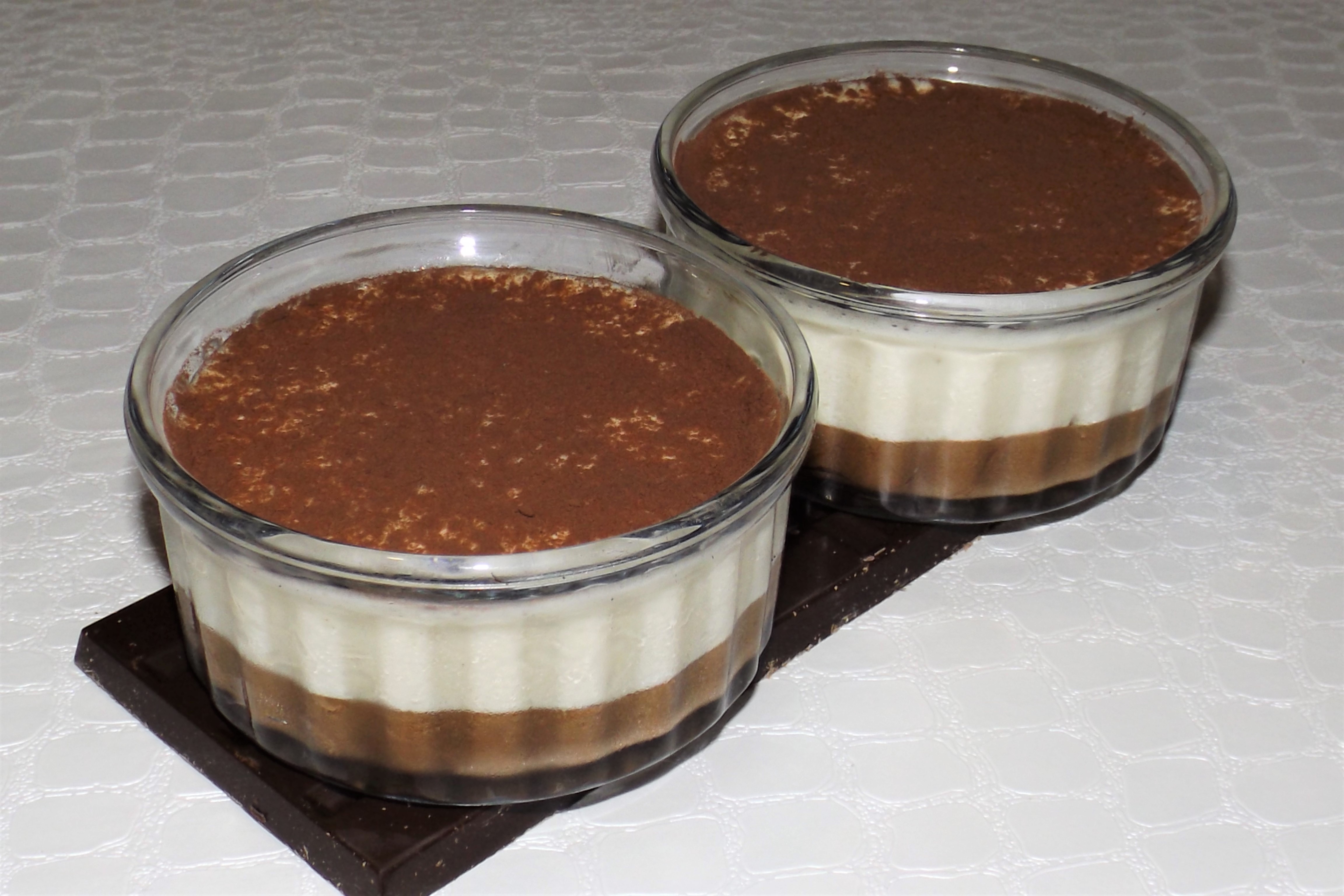Mousse au chocolat façon tiramisu