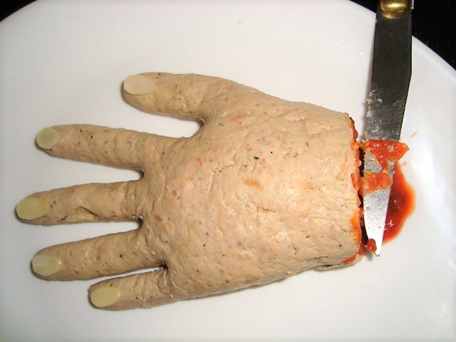 La main de l&rsquo;horreur (pâté effrayant pour Halloween)