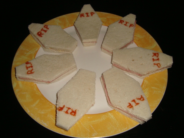 Sandwich cercueil d&rsquo;Halloween (facile et rapide)