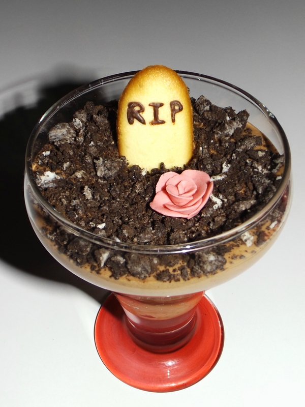 Verrines d&rsquo;Halloween à la banane et au Nutella