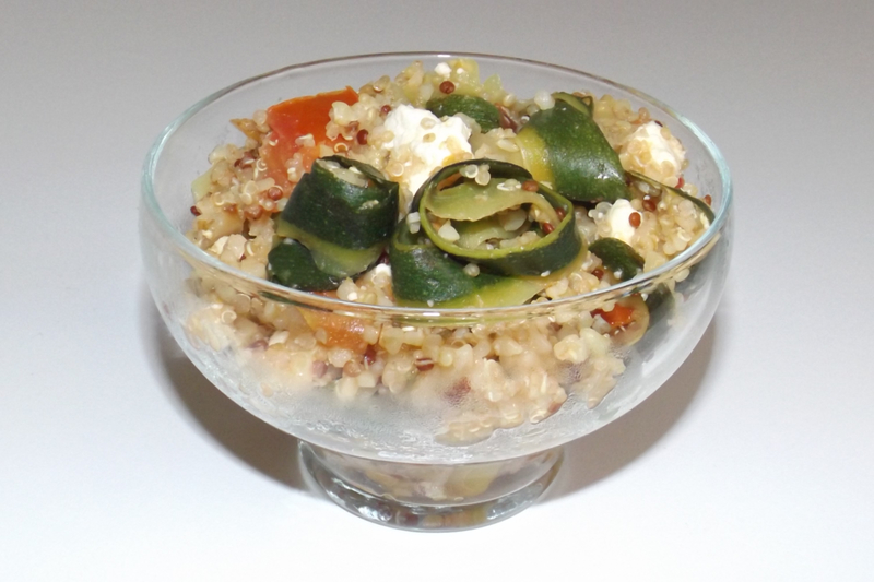 Quinoa et boulgour à la courgette et à la feta