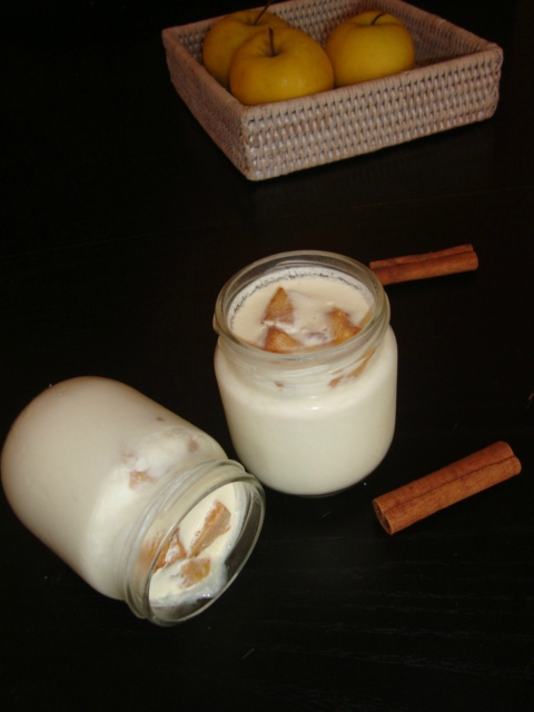 Yaourt pomme-cannelle façon tatin
