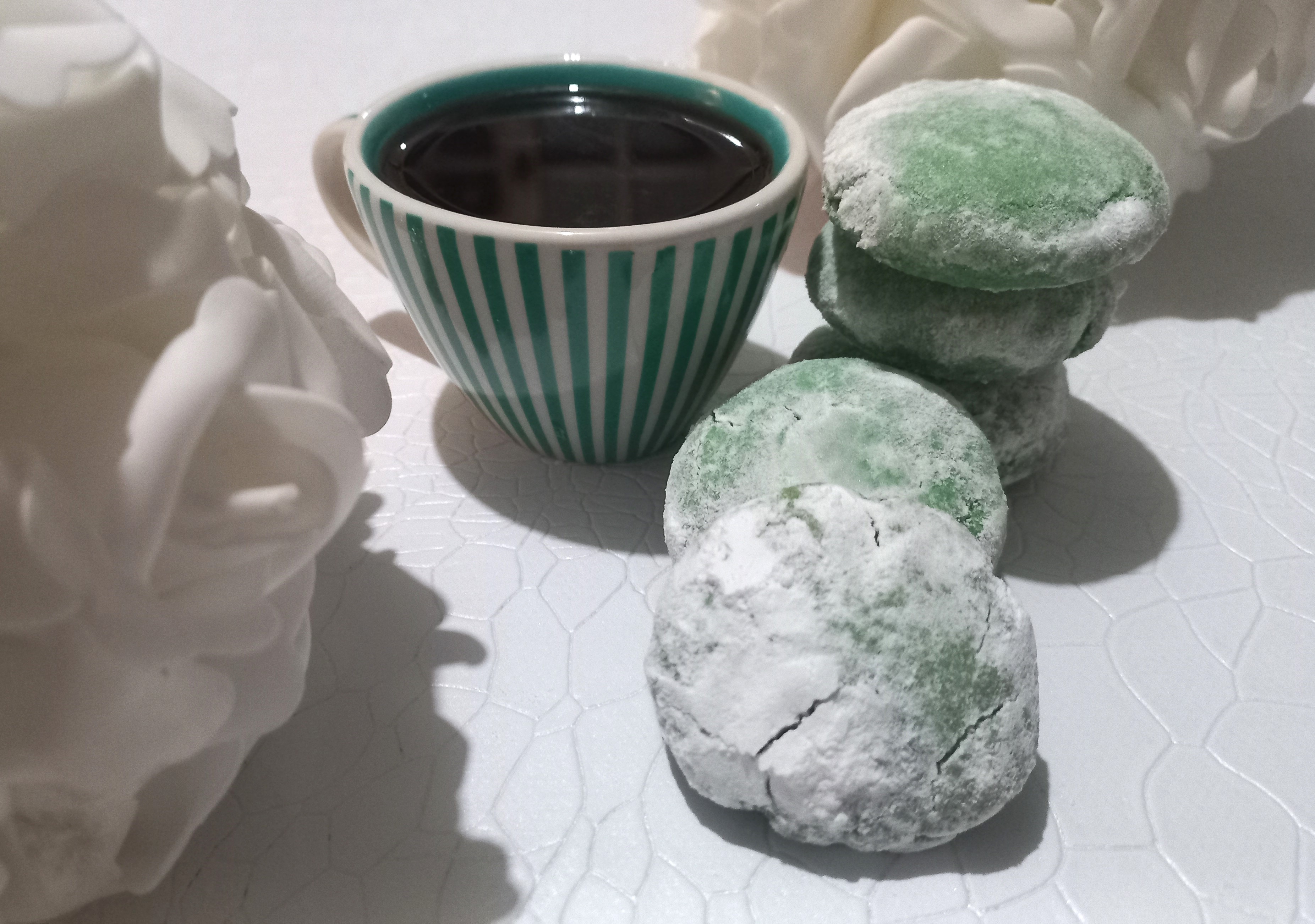 Amaretti au thé matcha