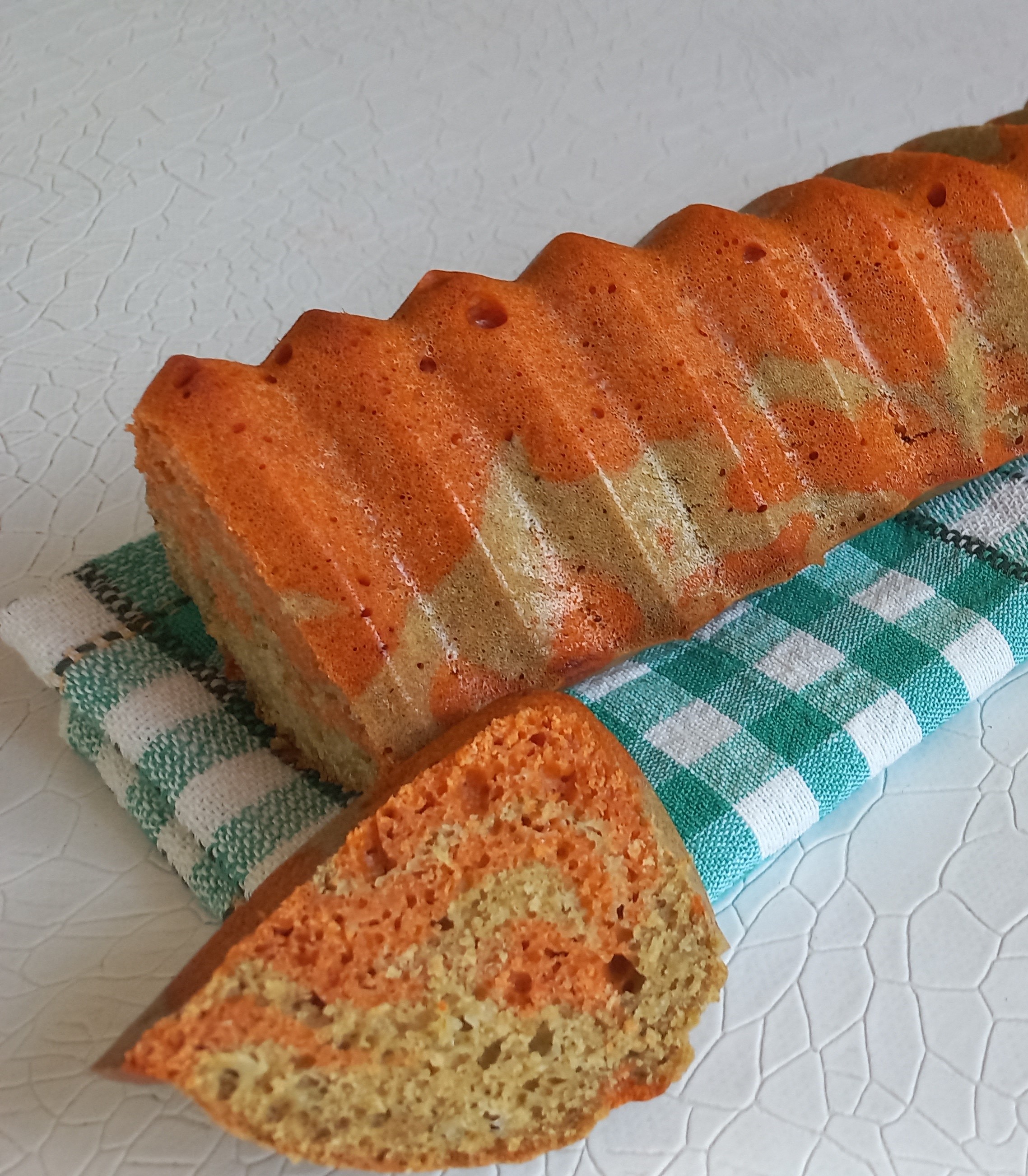 Cake marbré salé tomate/aubergine (avec ou sans Thermomix)