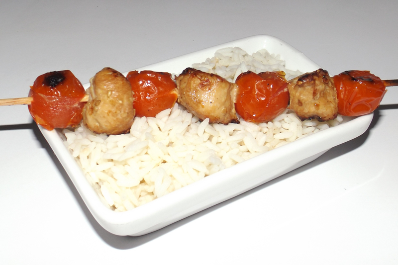 Brochettes de poulet mariné à la japonaise