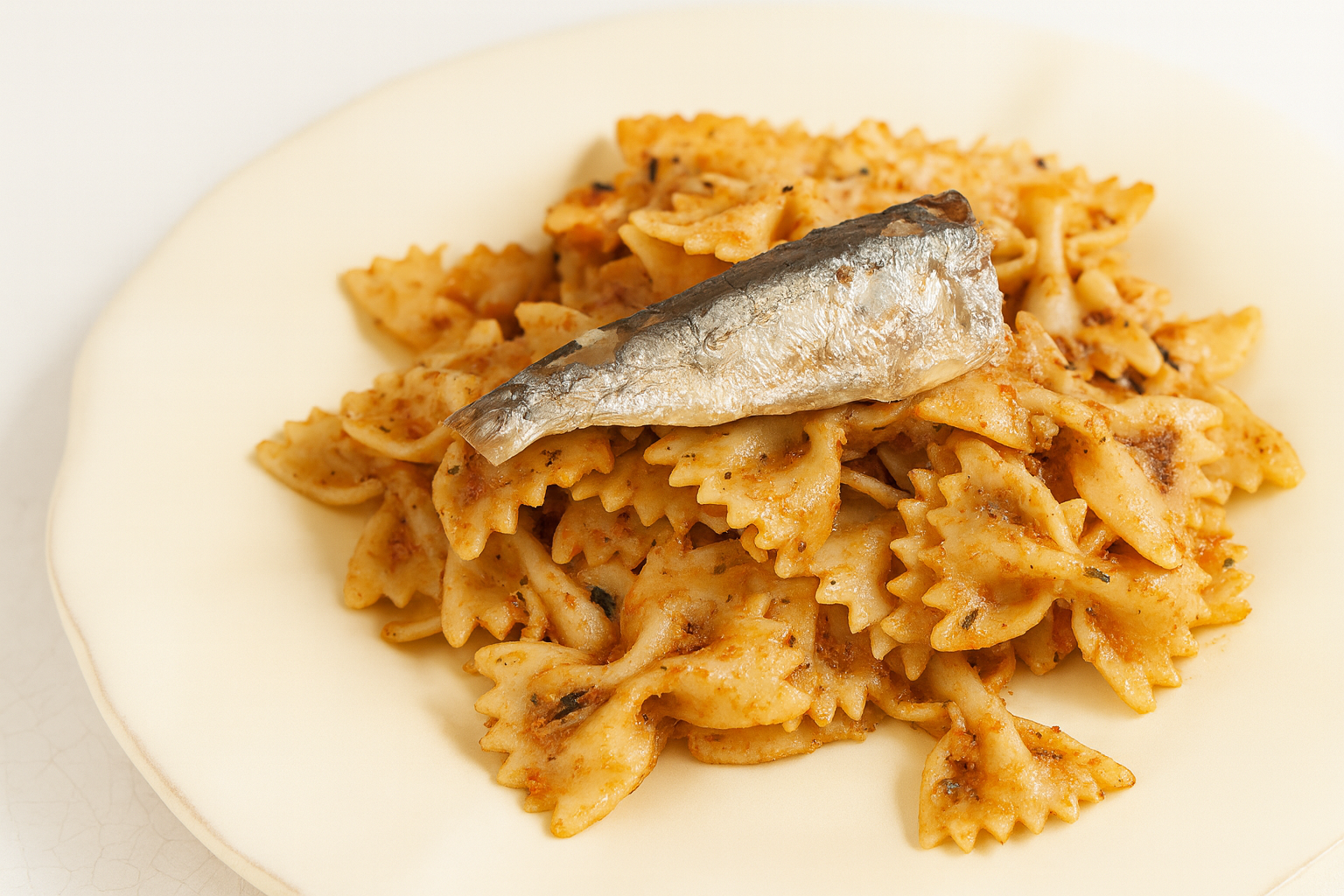 Recette facile de farfalles au pesto rosso, sardines et curry – Rapide et savoureuse