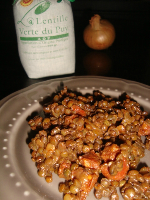 Lentilles façon risotto au chorizo à la méditeranéenne