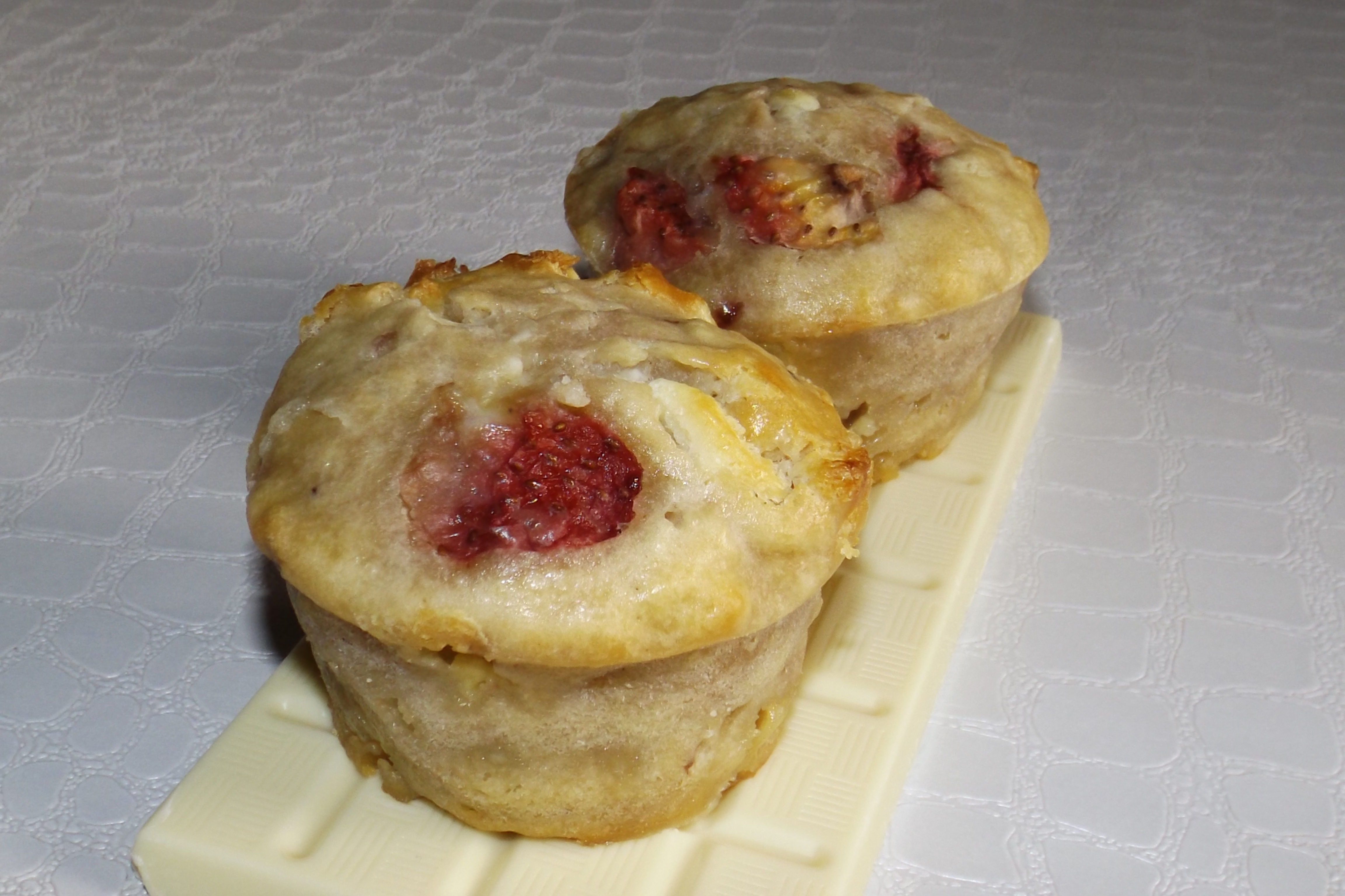 Muffins aux fraises et au chocolat blanc (avec ou sans Thermomix)