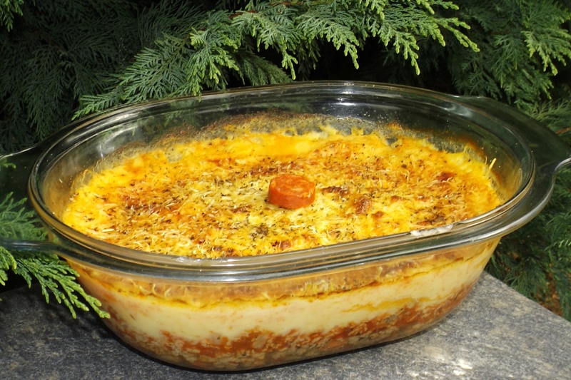 Parmentier au boeuf, aux tomates et au chorizo