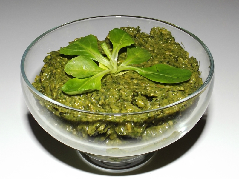 Pesto de mâche aux graines de tournesol