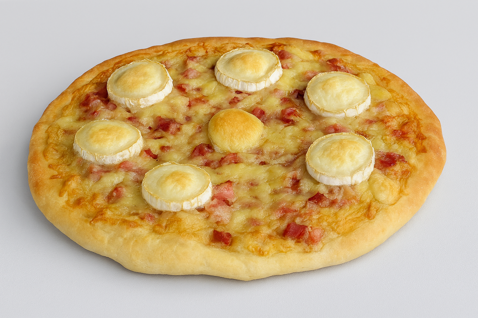 Pizza 4 fromages et jambon fumé (avec ou sans Thermomix)