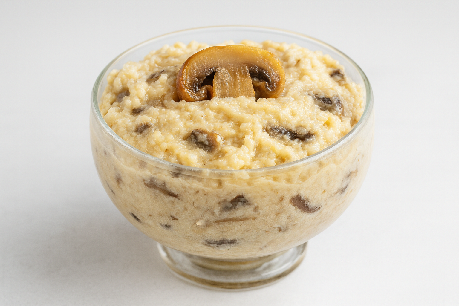 Polenta crémeuse aux champignons et au Parmigiano Reggiano