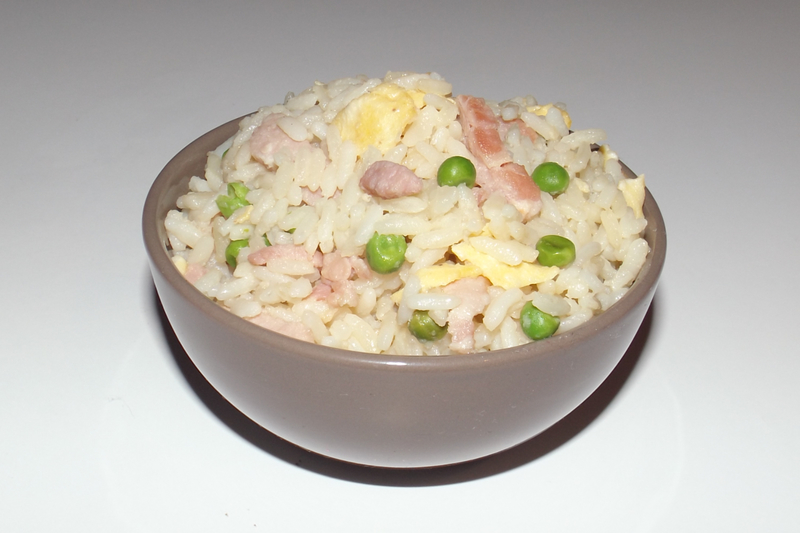 Riz cantonais aux lardons