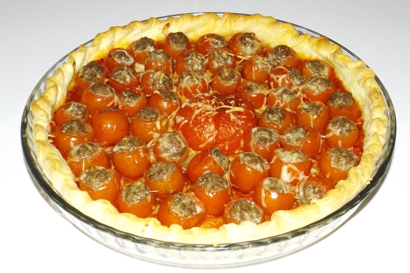 Tarte aux mini-tomates farcies