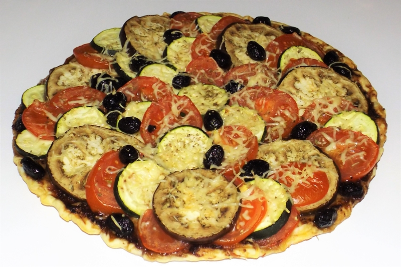 Tarte façon tian aux olives noires
