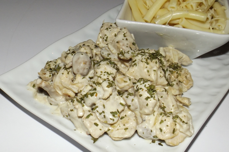 Emincé de poulet à la bière et aux champignons