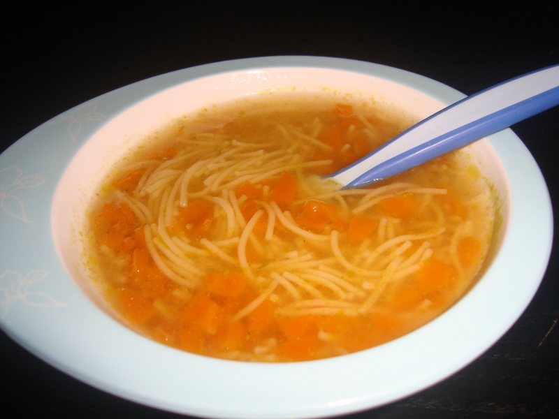 Petit potage de vermicelles aux carottes DES 12 MOIS