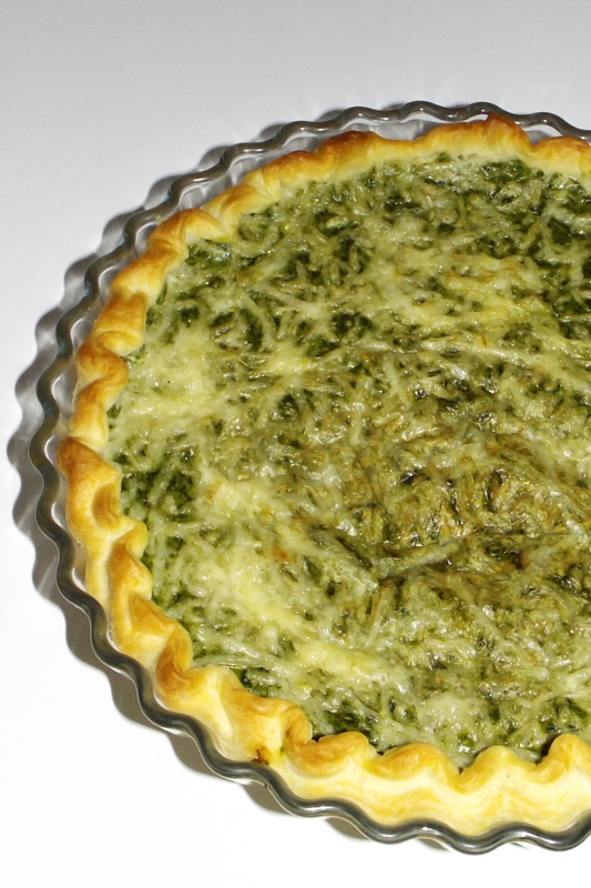 Tarte aux épinards et au Roquefort Société Crème