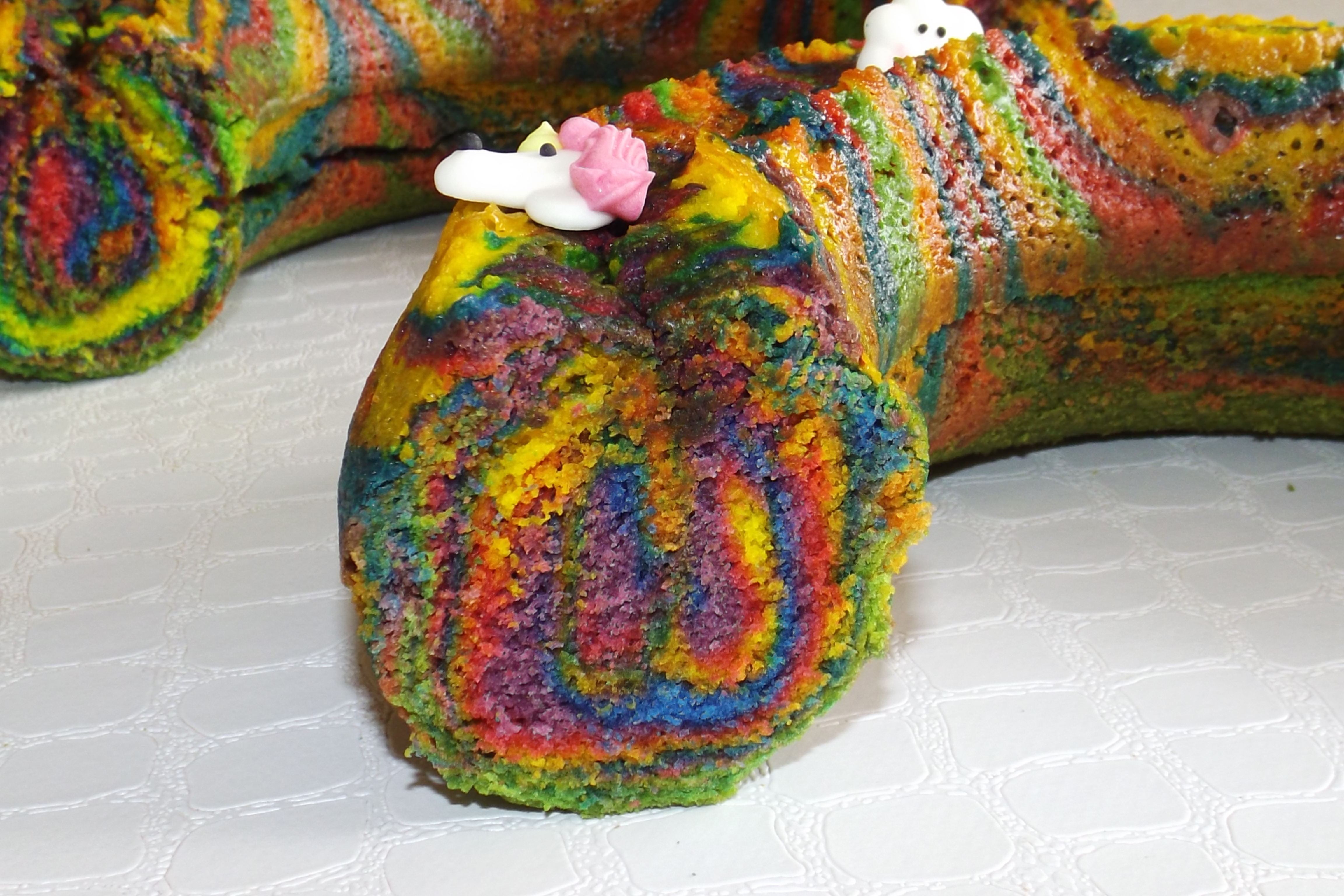 Zebra Cake arc-en-ciel