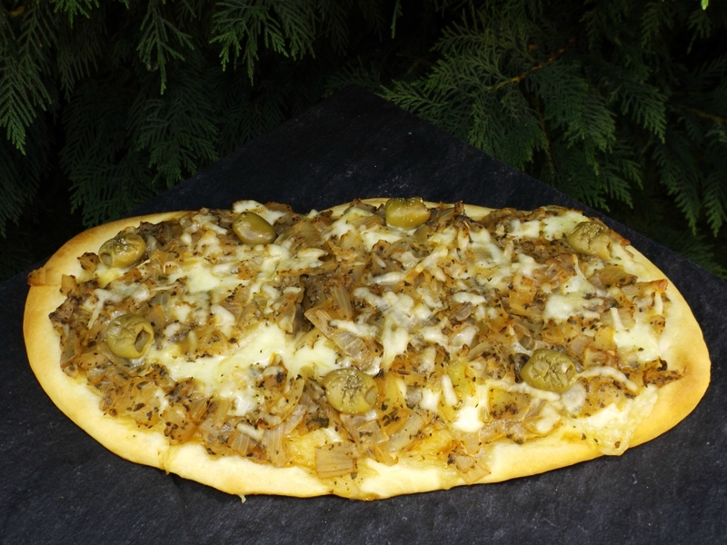 Pizza façon argentine (à l&rsquo;oignon et à la mozzarella)
