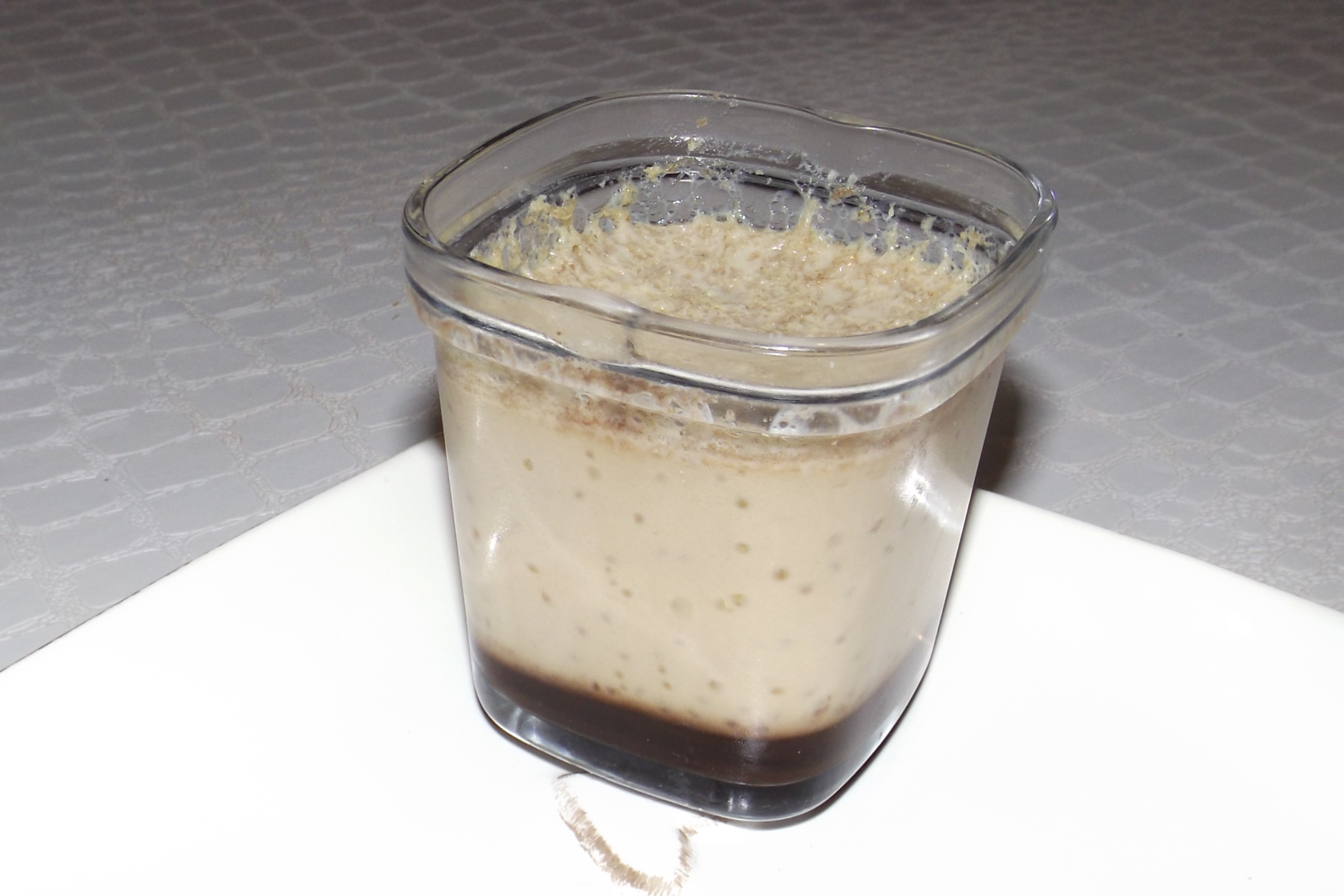 Flan à la vanille sur son lit chocolaté (à la Multidélices)