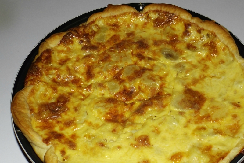 Tarte aux pommes de terre, à la bière et au Maroilles