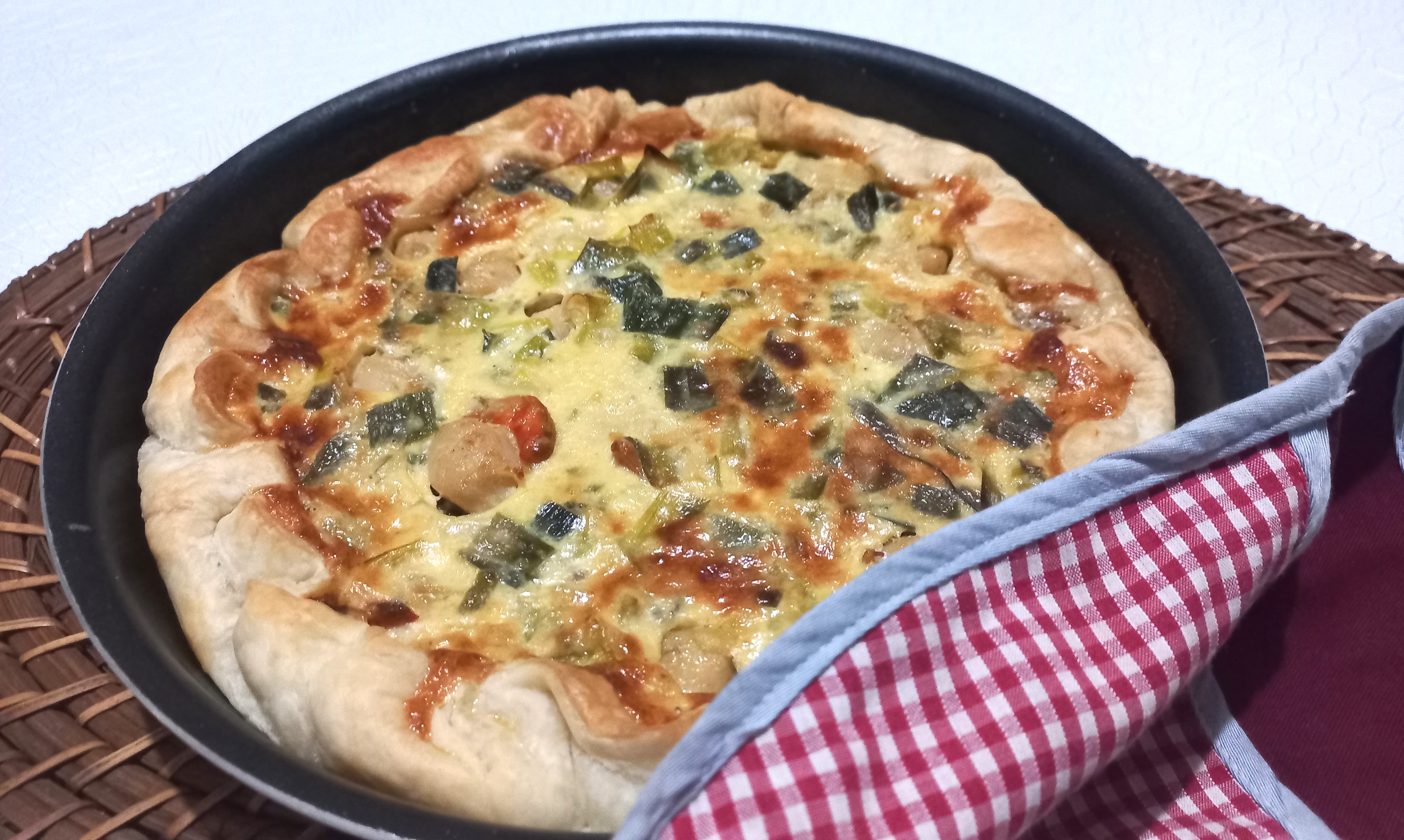 Tarte aux poireaux et aux noix de Saint-Jacques