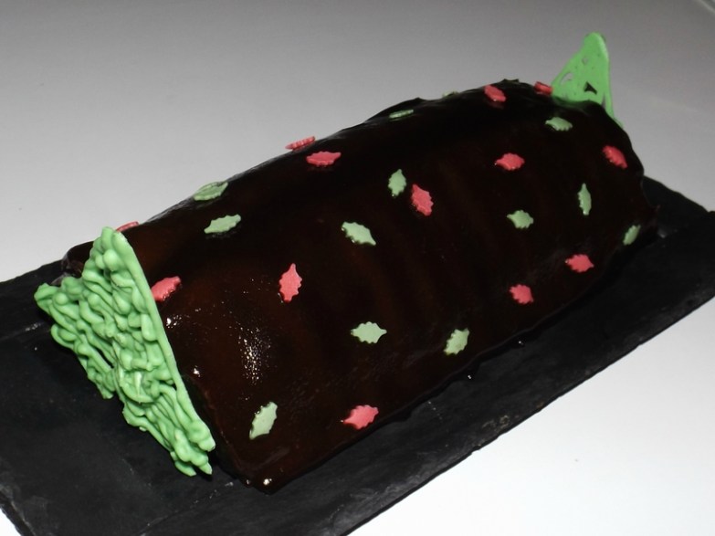 Bûche de crêpes choco/poires (avec ou sans Thermomix)