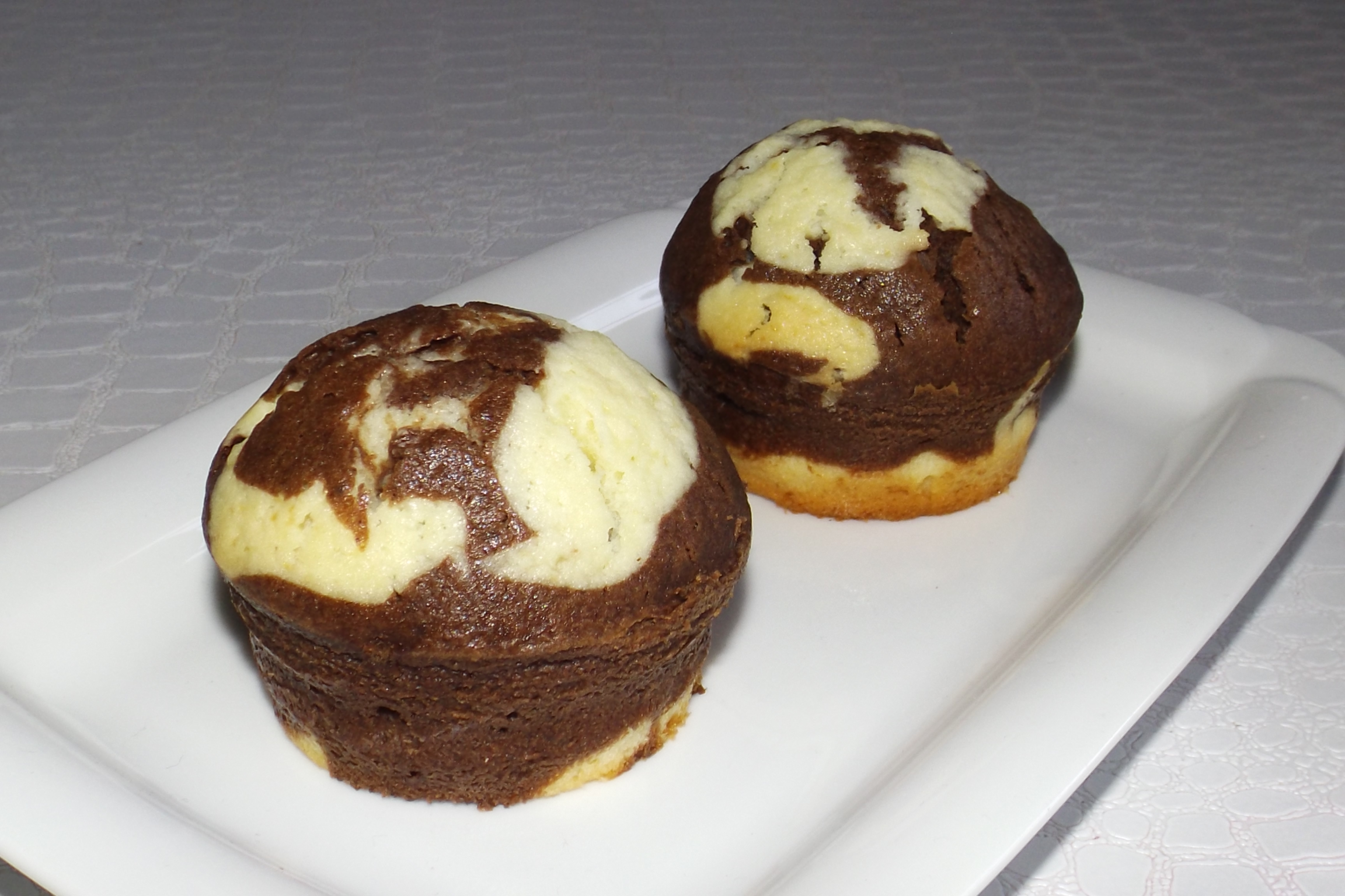 Muffins marbré chocolat et vanille (avec ou sans Thermomix)