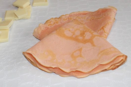 Crêpes aux biscuits roses de Reims et au chocolat blanc