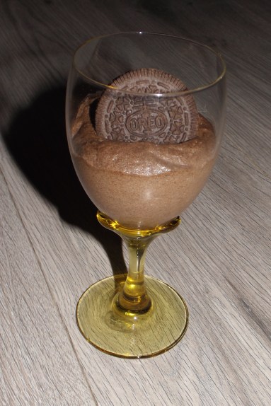Mousse au chocolat noir et au Oreo