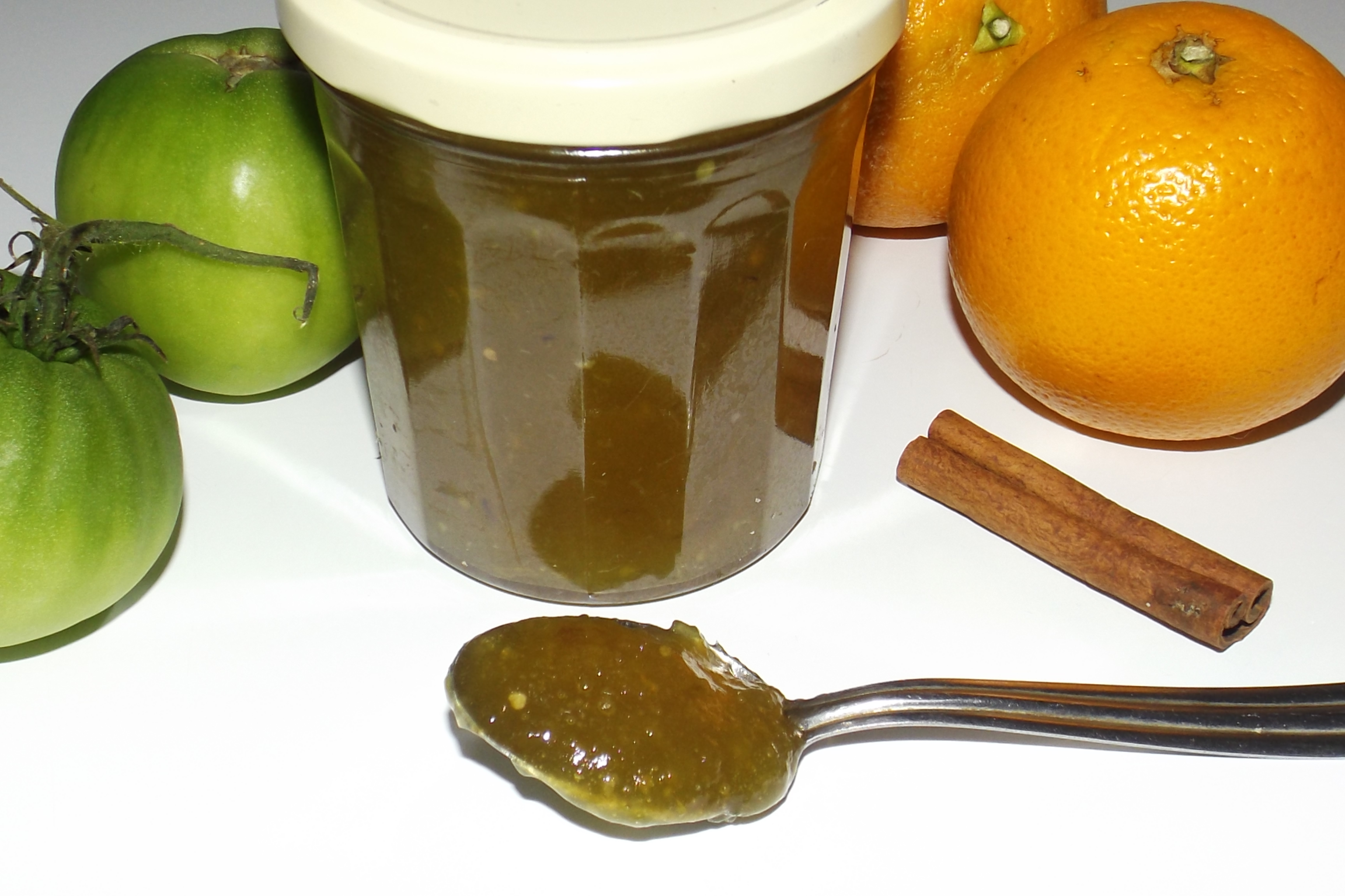 Confiture tomates vertes, oranges et cannelle