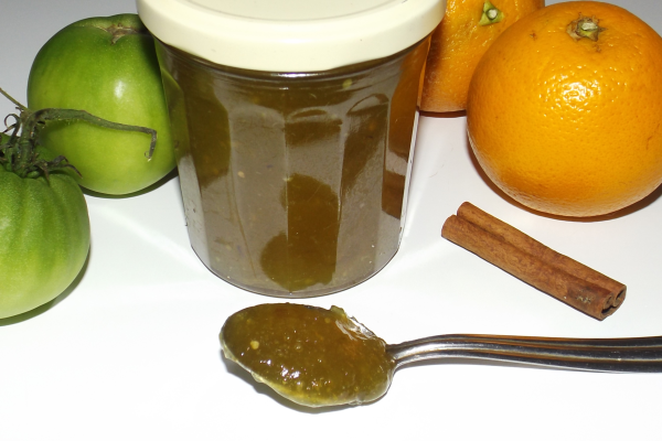 Confiture de tomates vertes, orange et cannelle (recette AntiGaspi)
