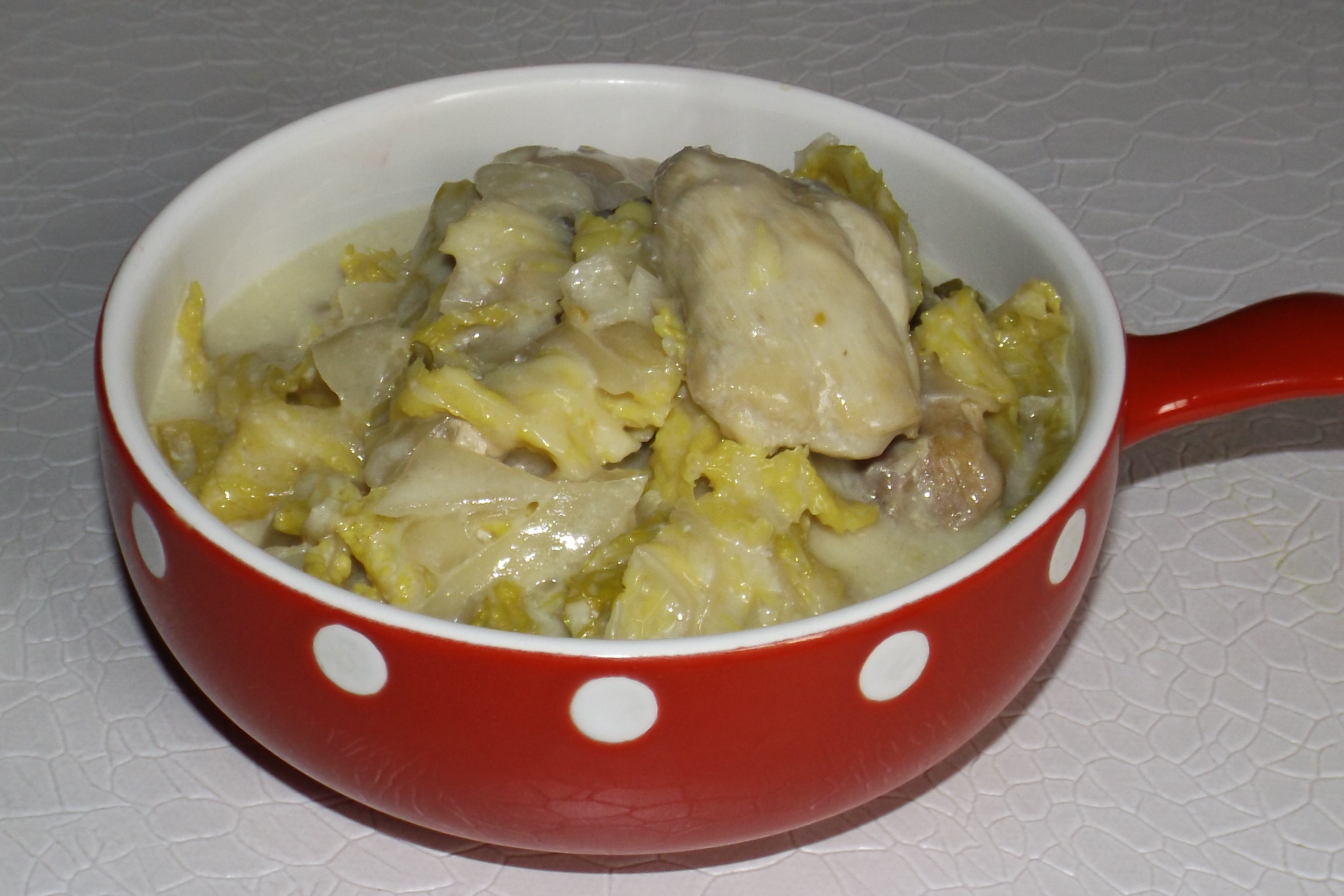 Blanquette de poulet au chou frisé (simple)