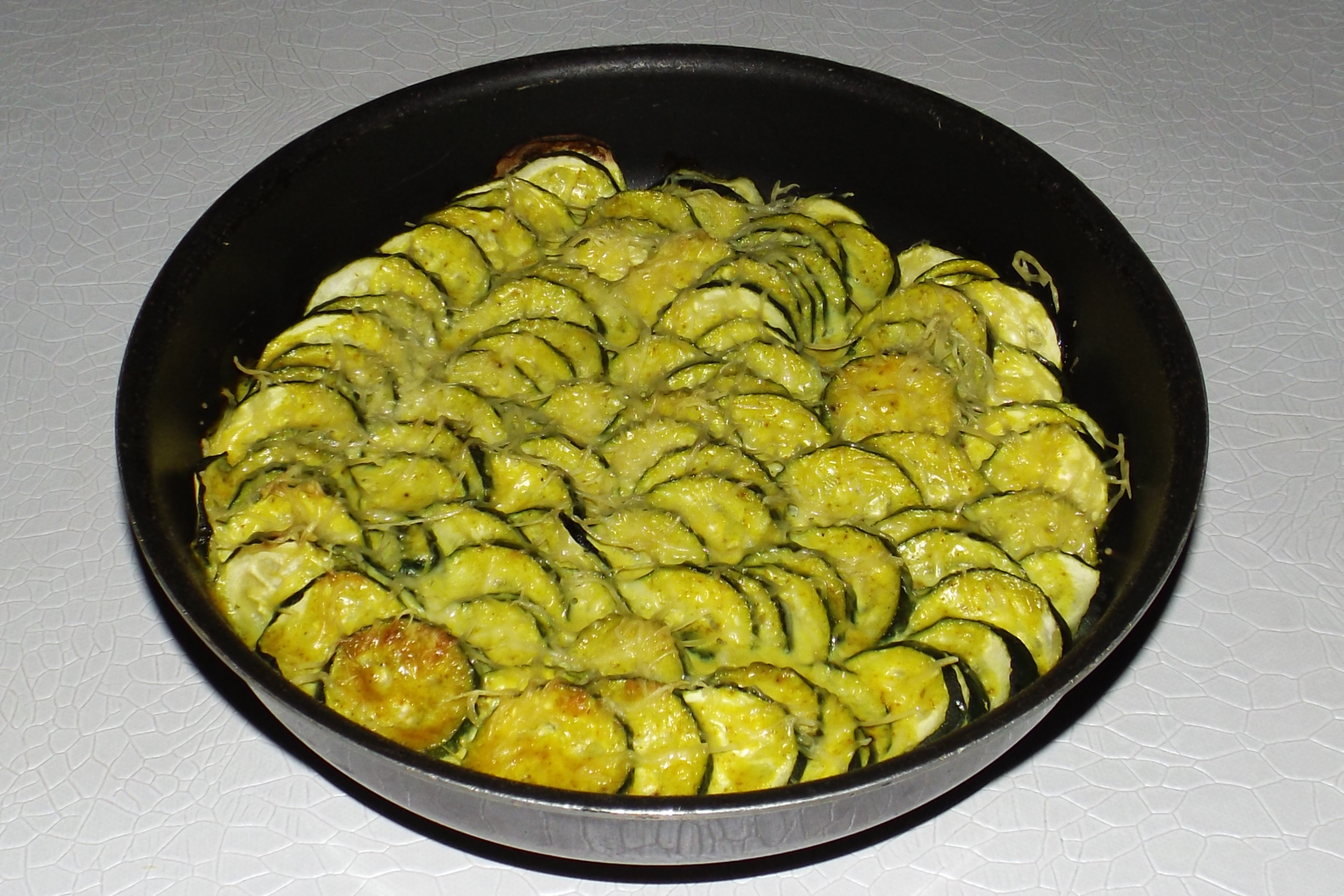 Gratin de courgettes au lait de coco et curry