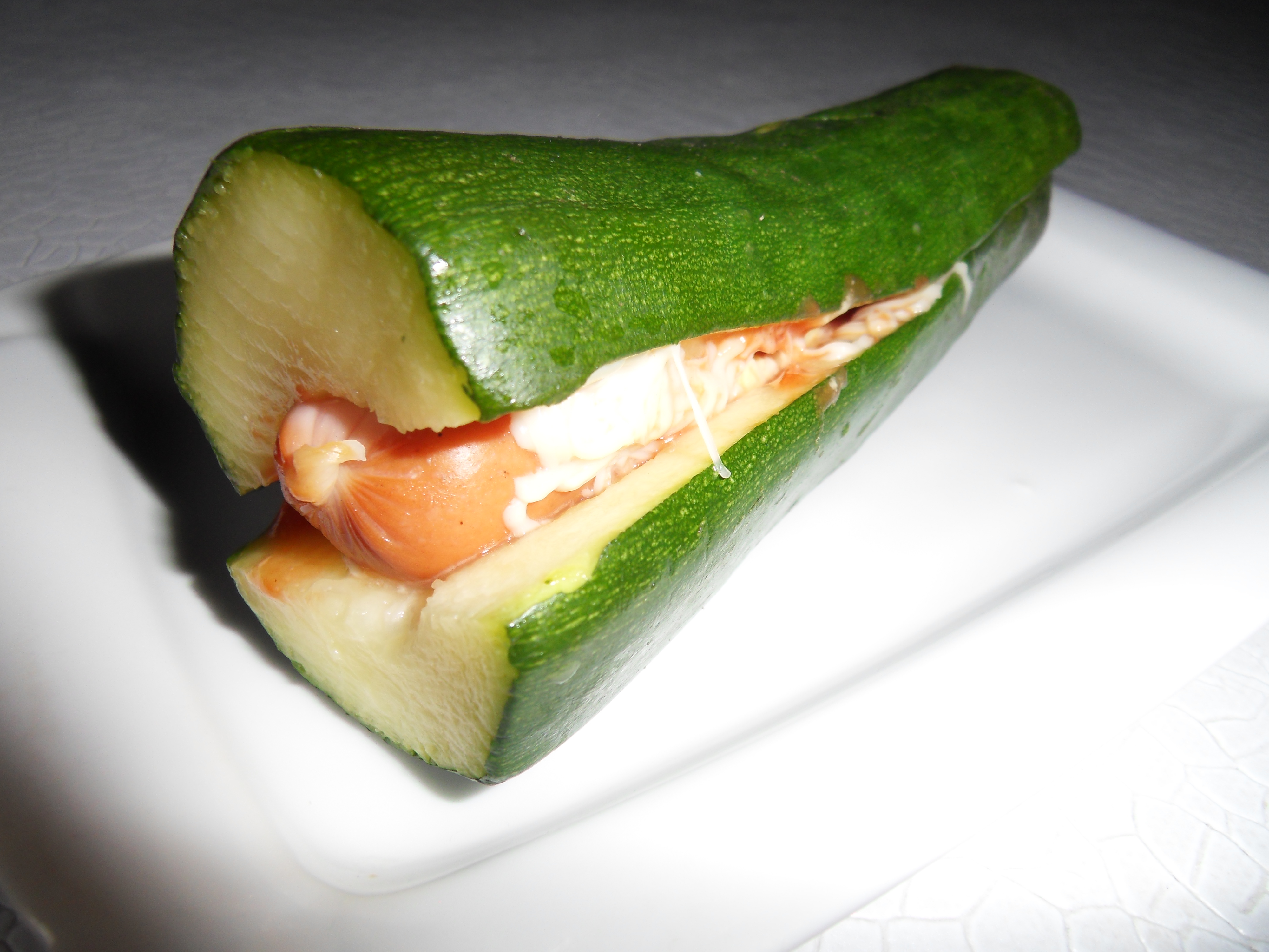 Courgettes façon Hot-Dog