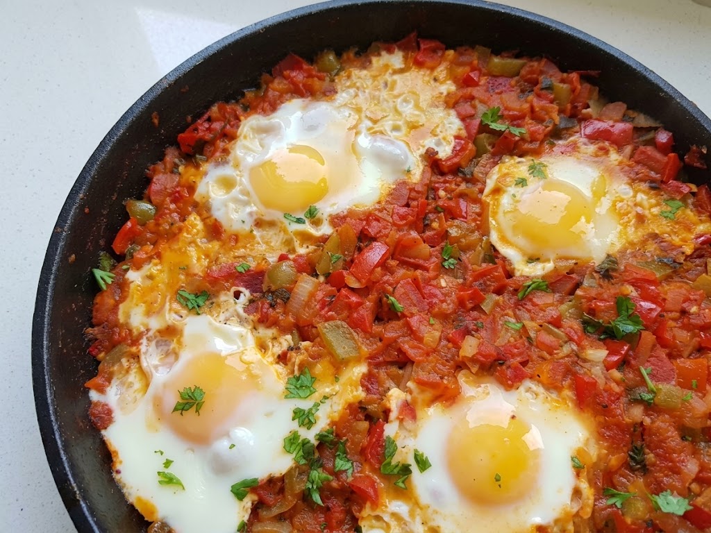 Chakchouka aux poivrons & œufs : recette inrattable
