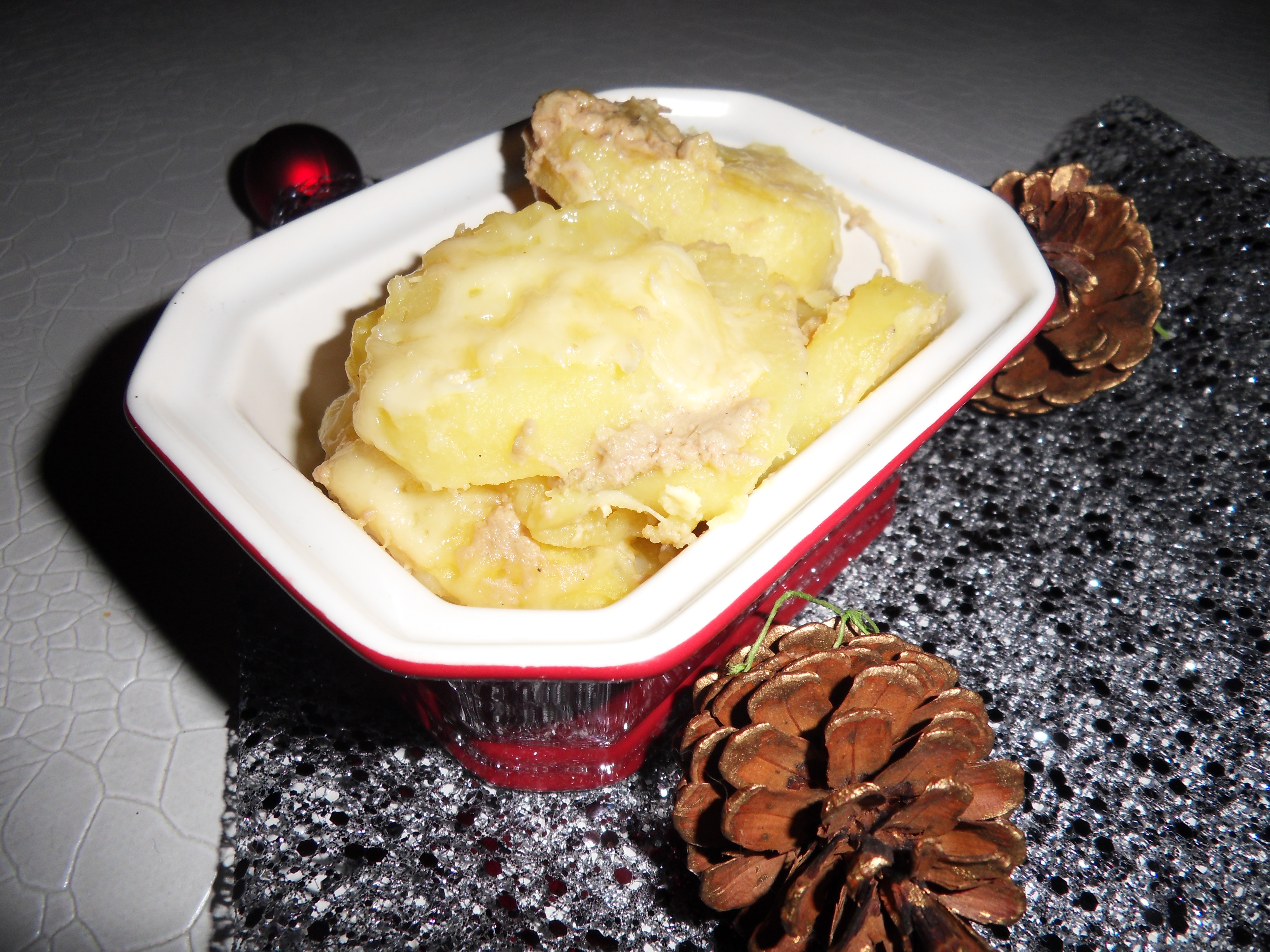 Gratin de pommes de terre au foie gras