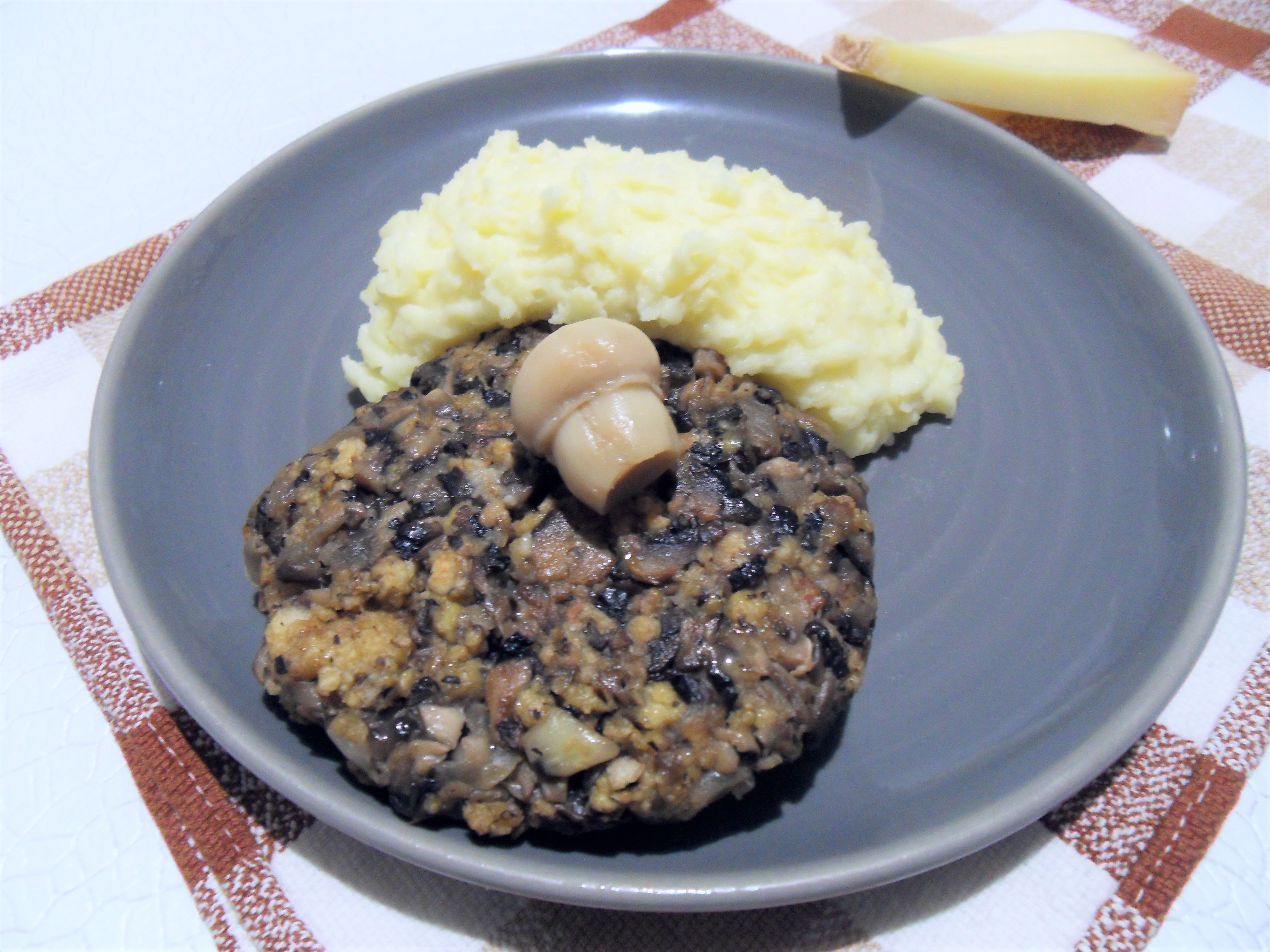 Steak végétal aux champignons (avec ou sans Thermomix)
